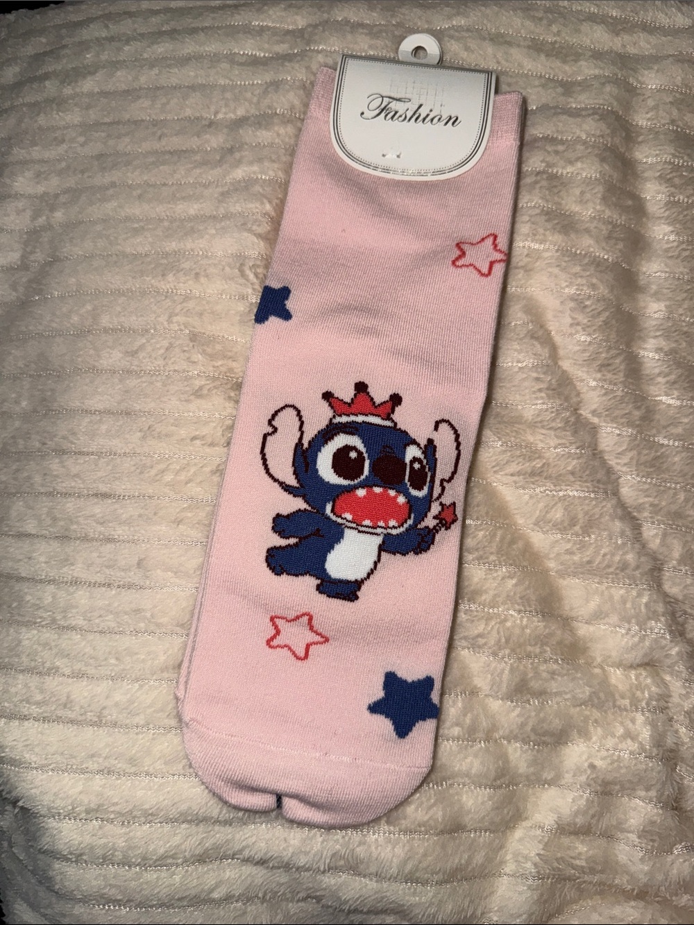 Stitch NWT Cute Cartoon Dog Crew Socks - Pastel Green, Pink, Blue, Peach - Picture 4 of 5